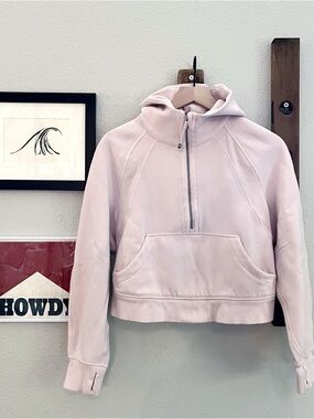 $118 Lululemon Scuba Oversized Half-Zip Hoodie in Light Pink XS/S